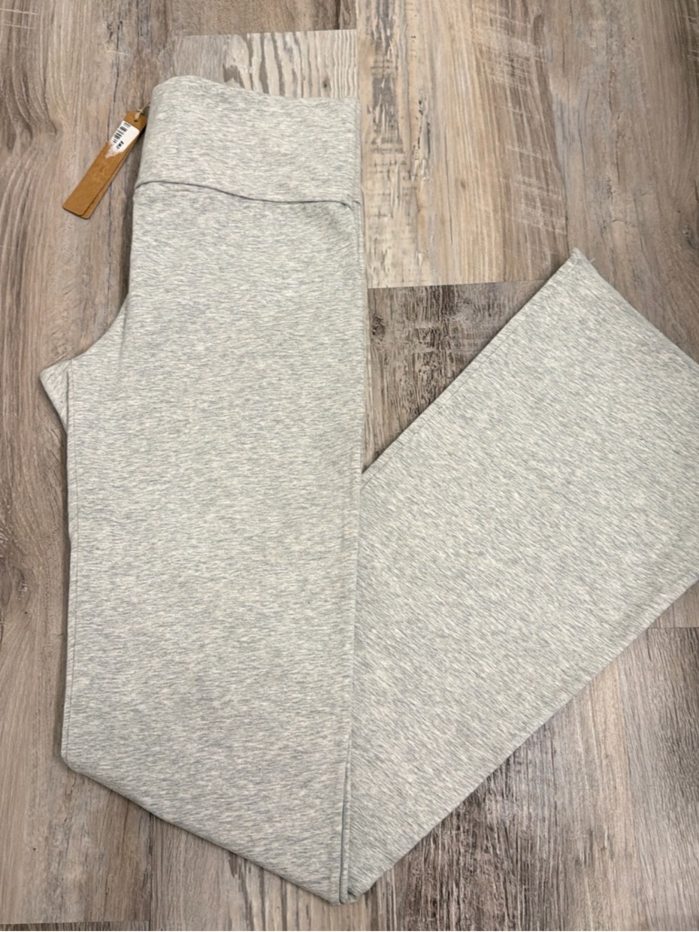 Skims cotton jersey fold over pants leggings light heather grey size small NWT